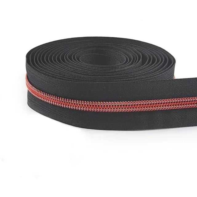 Meetee 15/400Meters 3# 5# Nylon Zippers for Bag Purse Plastic Coil Zip Tape Universal Zipper Repair Kit DIY Clothes Sewing Accessories