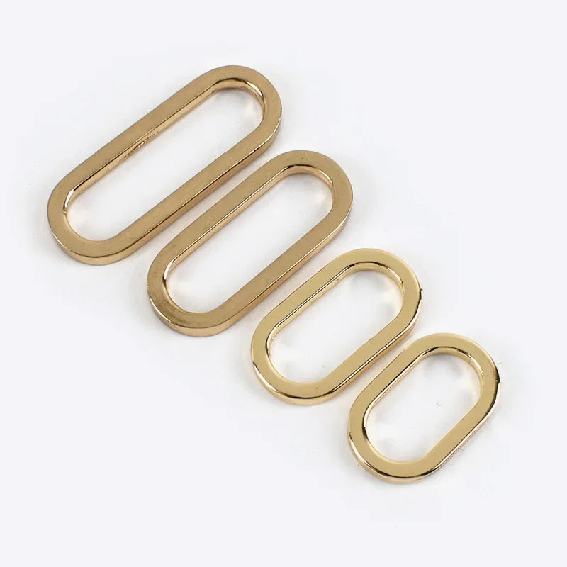 15/400Pcs Meetee 19/25/32/38mm Metal O Ring Buckle Adjustable Bag Handbag Strap Webbing Rings Hook DIY Luggage Hardware Accessory