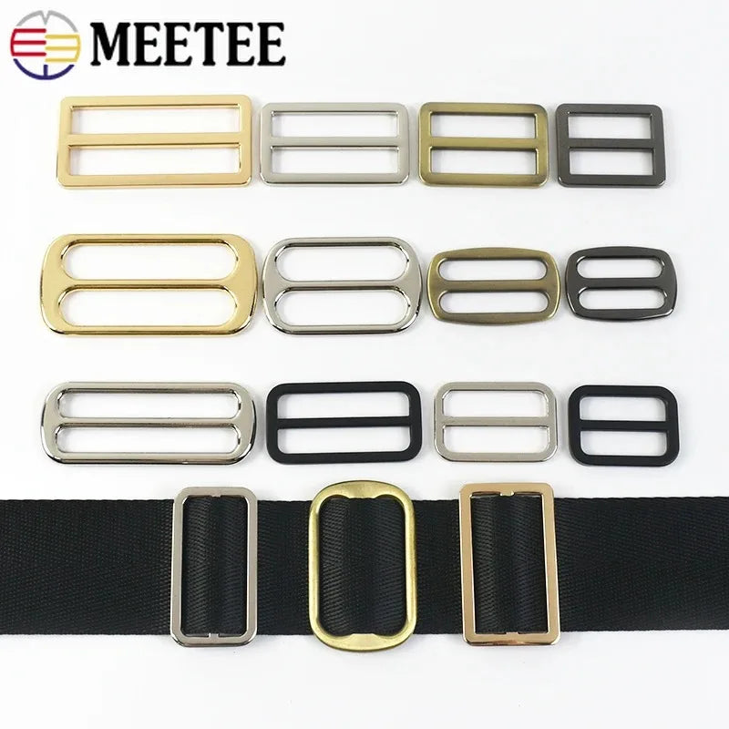 15/500Pcs 25/32/38/50mm Metal Tri Glide Slider Buckles Webbing Straps Adjuster Ring Buckle for Bag Strap DIY Hardware Accessories