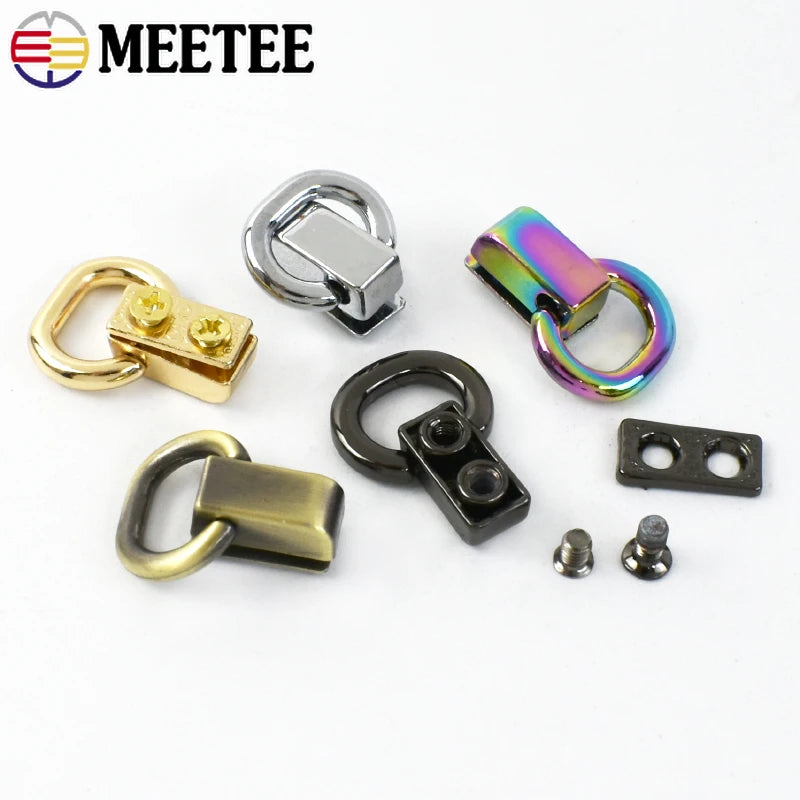 15/400Pcs 11mm Ring Metal Bags Strap Buckles Side Clasp Clip Hooks for Bag Belt Webbing Leather Craft Hardware Accessories