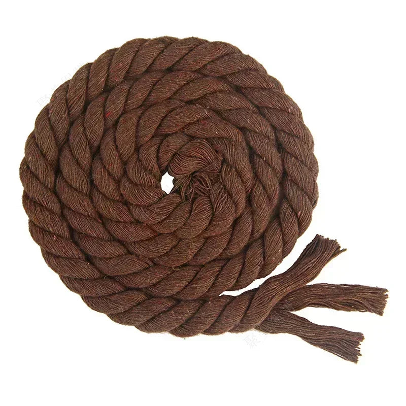 20/600Meters 5-20mm Colored Cotton Rope 3 Shares Twisted Cord DIY Decoration Macrame Ropes for Bag Braided Cords Sewing Accessories