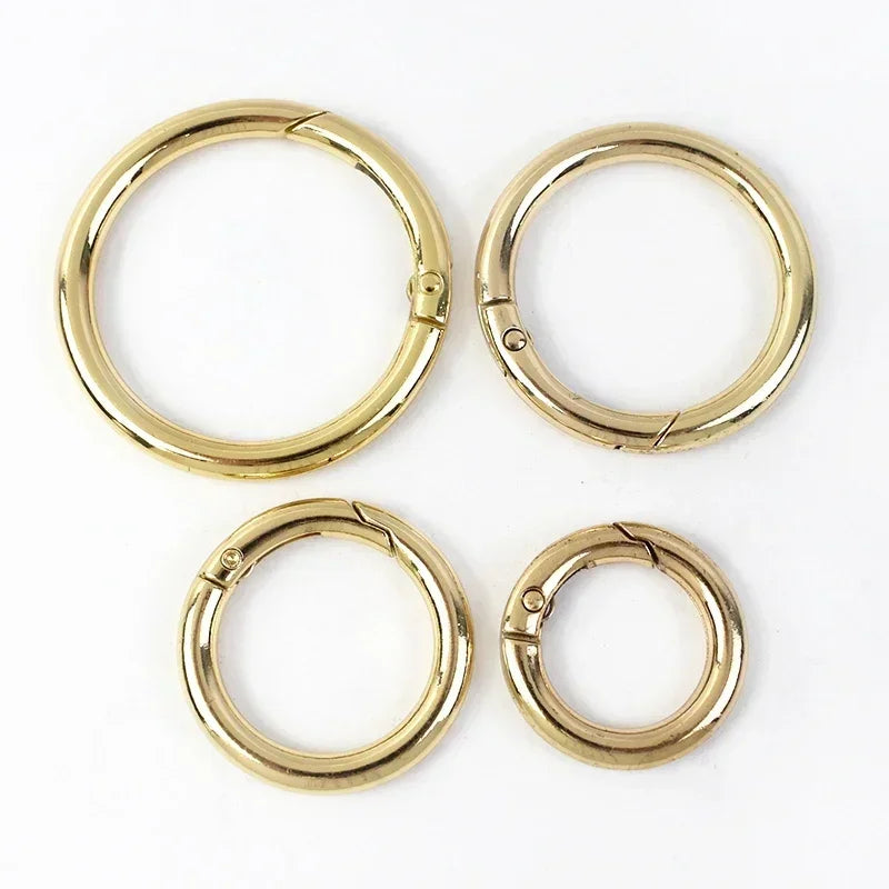 20/580Pcs RoseGold Bag Buckles Metal O D Ring Clip Clasp Tri Glide Slider Hook Backpack Belt Strap DIY Hardware Sewing Accessories