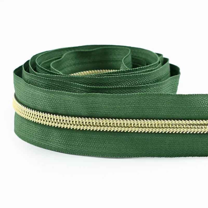 8/300Meters 5# Nylon Zippers Colorful Tooth Coil Zipper for Garment Bags Zip Tape Repair Kit DIY Clothes Tailor Sewing Accessory