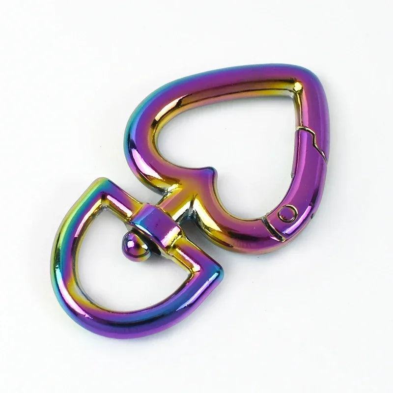 8/270Pcs Heart Metal Buckles Swivel Clasp Snap Hook Carabiner for Bag Strap Keychain Belt Buckle Diy Hardware Leather Accessories