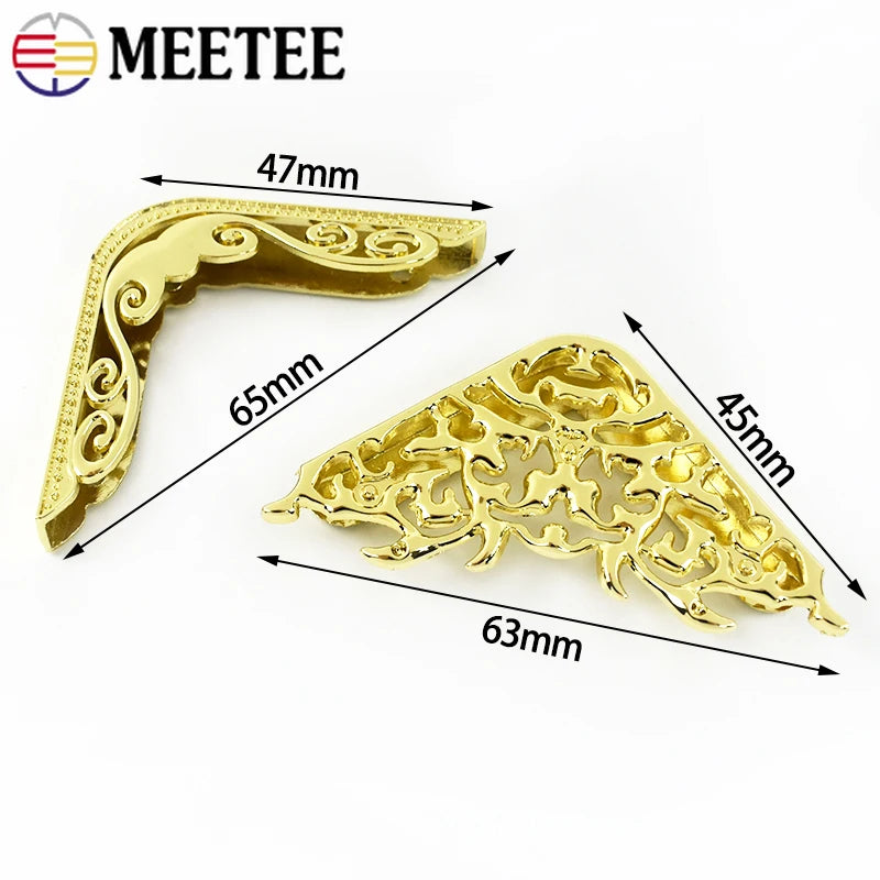 8/300Pcs Flower Hollow Metal Corner Decorative Buckle Purse Edge Protectors Clip Buckles Book Cover Corners Clasp DIY Hardware