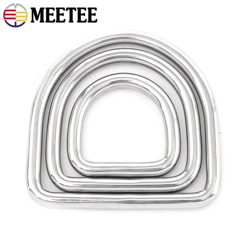 20/700Pcs 304# Stainless Steel D Ring Buckle Bag Strap Webbing Belt Buckles Pet Dog Collar Clasp DIY Bags Hardware Accessories