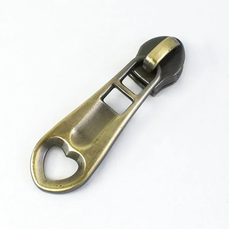 20/600Pcs Meetee Zipper Slider for 5# Nylon Zippers Tapes Backpack Jacket Zip Puller Head Repair Kit DIY Sewing Accessories