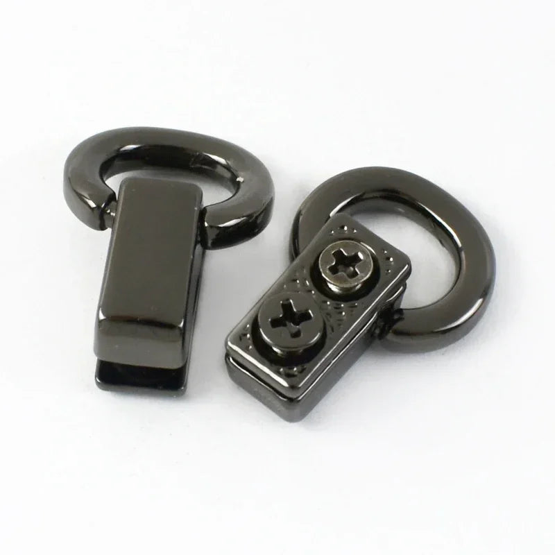 15/400Pcs 11mm Ring Metal Bags Strap Buckles Side Clasp Clip Hooks for Bag Belt Webbing Leather Craft Hardware Accessories