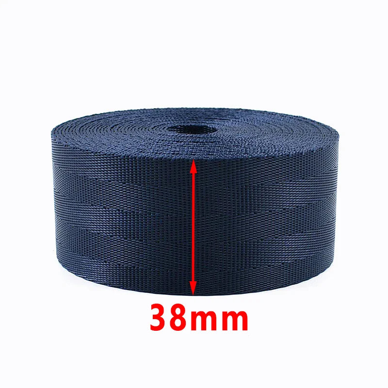 8/200Yards 25/38mm 1mm Thick Webbing Nylon Canvas Webbings Ribbon for Backpack Strap Belt Sling Tape Sewing Bia Binding Supplies