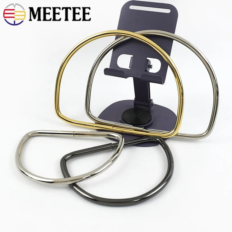 3/100Pcs Meetee D Ring Shape Buckle Metal Handles Handbag Luggage Purse Replacement Handle DIY Hardware Bag Belt Accessories