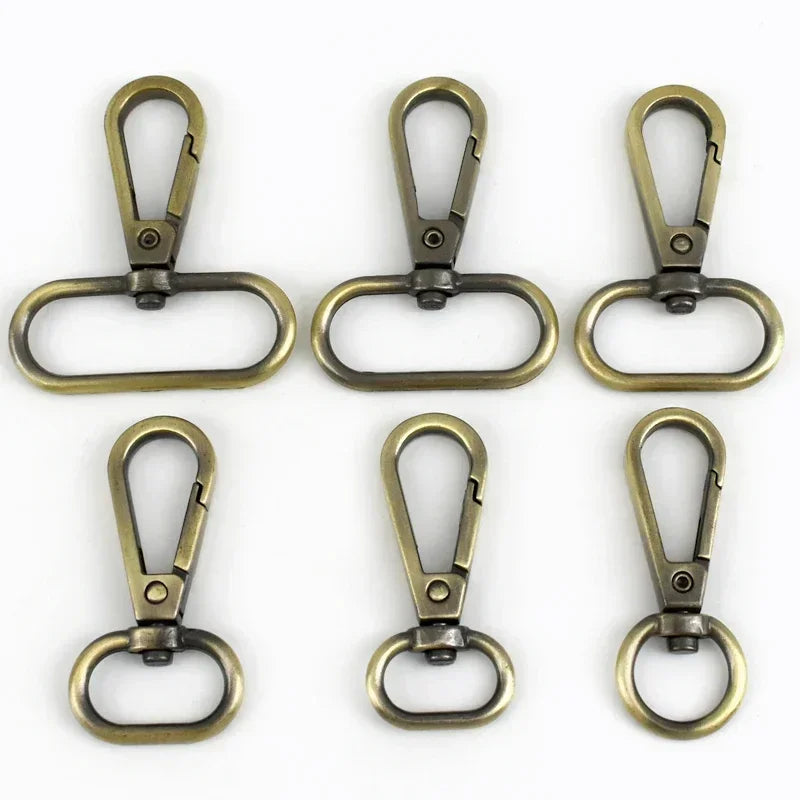 20Pcs Carabiner Clip Metal Buckles 13-50mm O Ring Snap Hook Dog Collar Swivel Trigger Lobster Clasp Hanger Buckle Bag Accessories