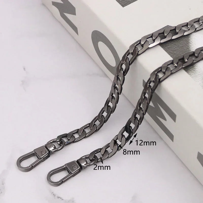 2/70Pcs Meetee 100/120cm Metal Purse Chains Bags Strap Replacement Shoulder Crossbody Bag Straps Wallet Handle DIY Handbags Hardware