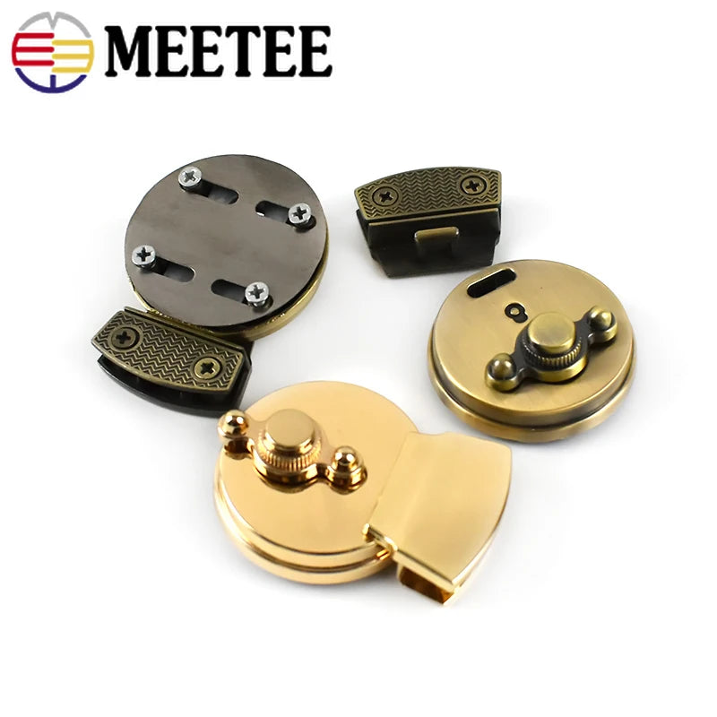 2/70pcs Fashion Metal Turn Locks Replacement Bags Snap Hooks Purse Clasp Closure Lock DIY Crafts Accessories KY2066