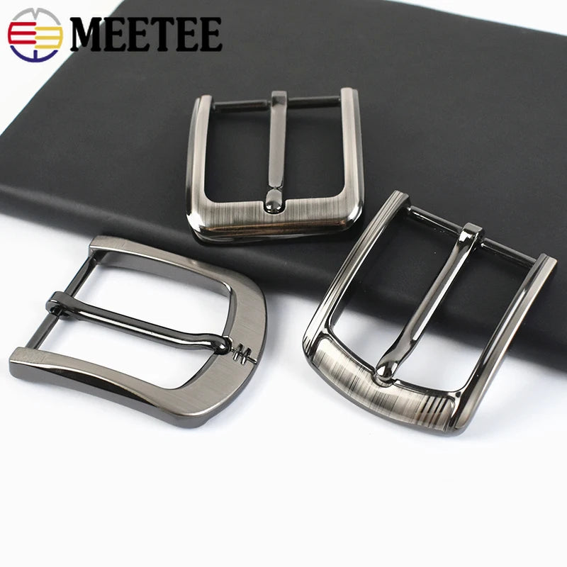 5/130Pcs Men Belt Buckle Metal Single Pin Buckles Jeans Waistband Head Decor for 33-39mm Belts Leather Craft Accessories