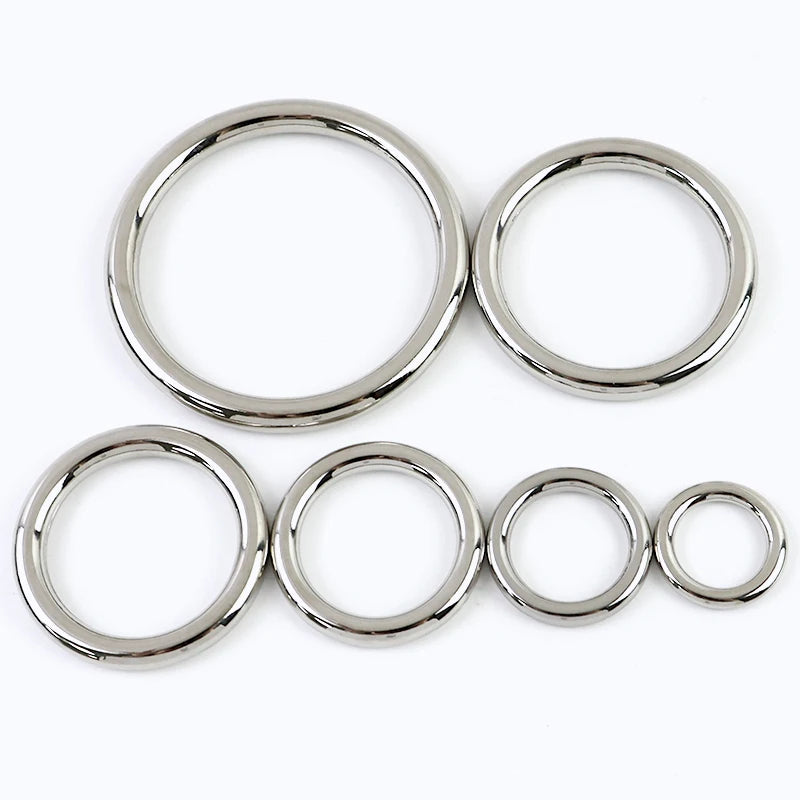 15/500Pcs 15-50mm Seamless Metal O Ring Buckles for Bag Strap Dog Collar Belt Rings Clasp Key Chain Hooks Loop Leather Accessories