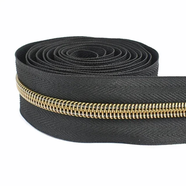 Meetee 15/400Meters 3# 5# Nylon Zippers for Bag Purse Plastic Coil Zip Tape Universal Zipper Repair Kit DIY Clothes Sewing Accessories