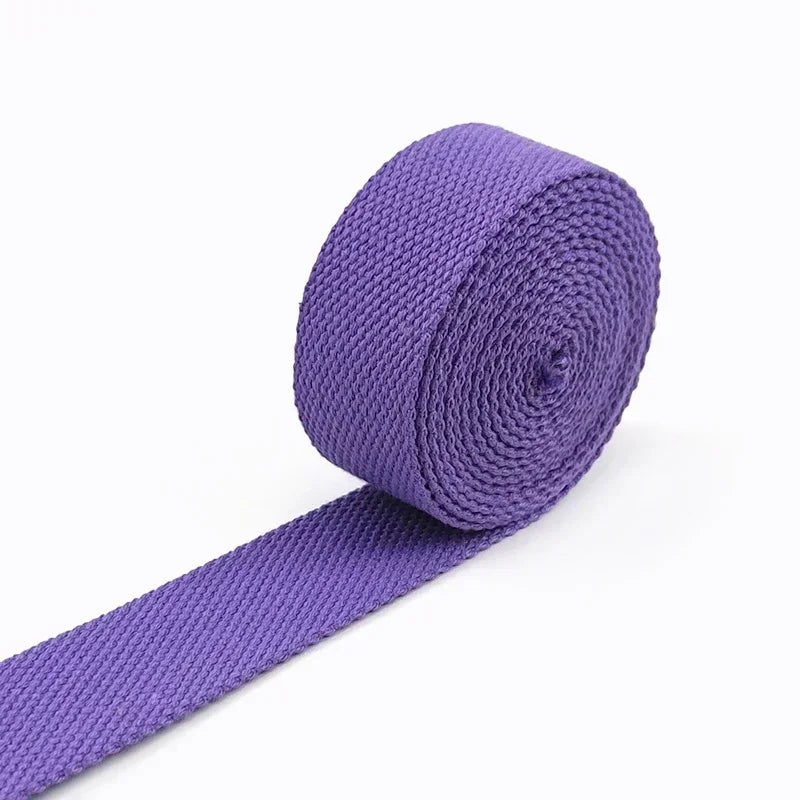 5/150M 20/25/32/38/50mm 2mm Thick Webbing Polyester Cotton Canvas Webbings Ribbon for Backpack Strap Belt Tape Garment Woven Band