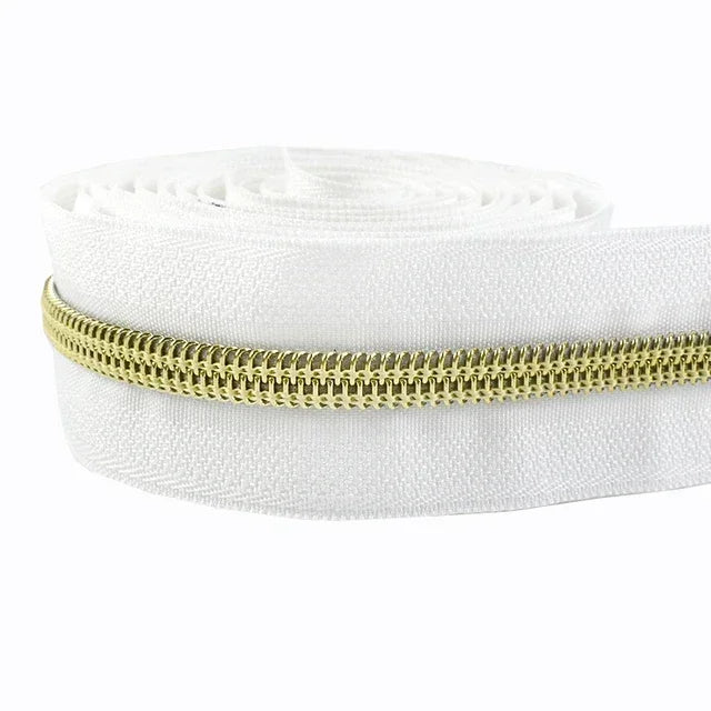 Meetee 15/400Meters 3# 5# Nylon Zippers for Bag Purse Plastic Coil Zip Tape Universal Zipper Repair Kit DIY Clothes Sewing Accessories