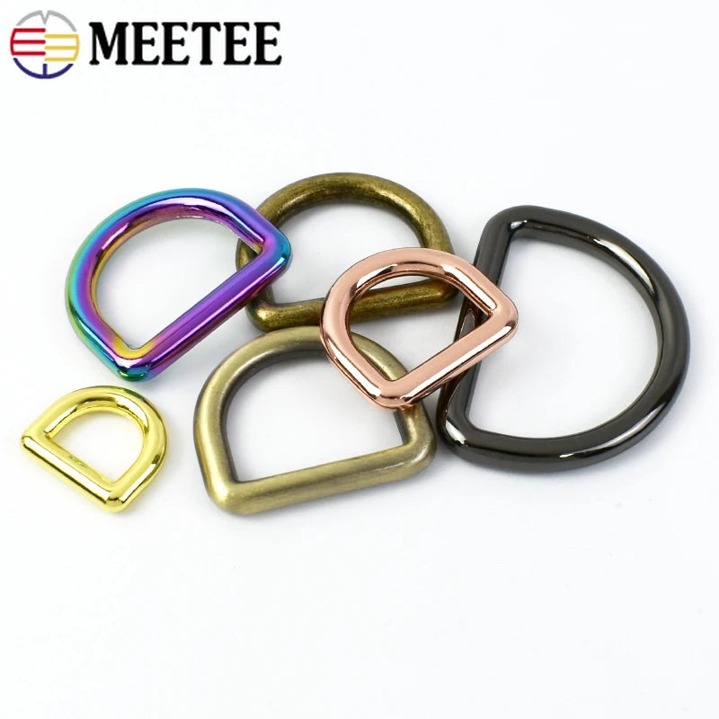 20/700Pcs Seamless Metal D Rings Buckles for Bags Purse Strap Pet Dog Collar Hardware Backpack Webbing Ring Clasp Sewing Accessories