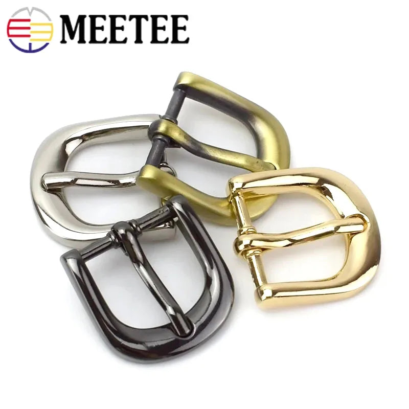 8/200pcs Meetee Handbag Shoes Strap Belt Metal Pin Buckles 11/15/20mm Slider Web Adjuster DIY Leather Craft Repair Accessory F3-25