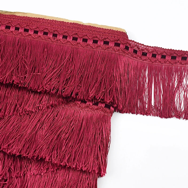 2/20Meter 10cm Polyester Tassel Fringe Trim Sewing Decorative Lace Ribbon for Dance Dress Curtain Tassels Clothes Bag Accessories