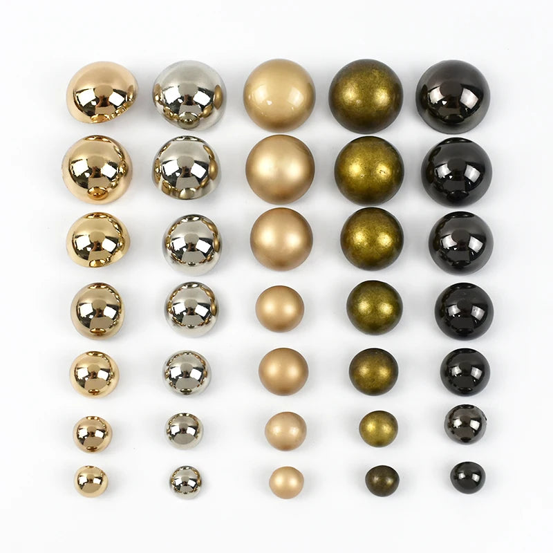 30/500Pcs 10-28mm Metal Button Buckle Coat Jacket Shank Buttons Jeans Round Mushroom Buckles DIY Garment Sewing Hardware Accessories