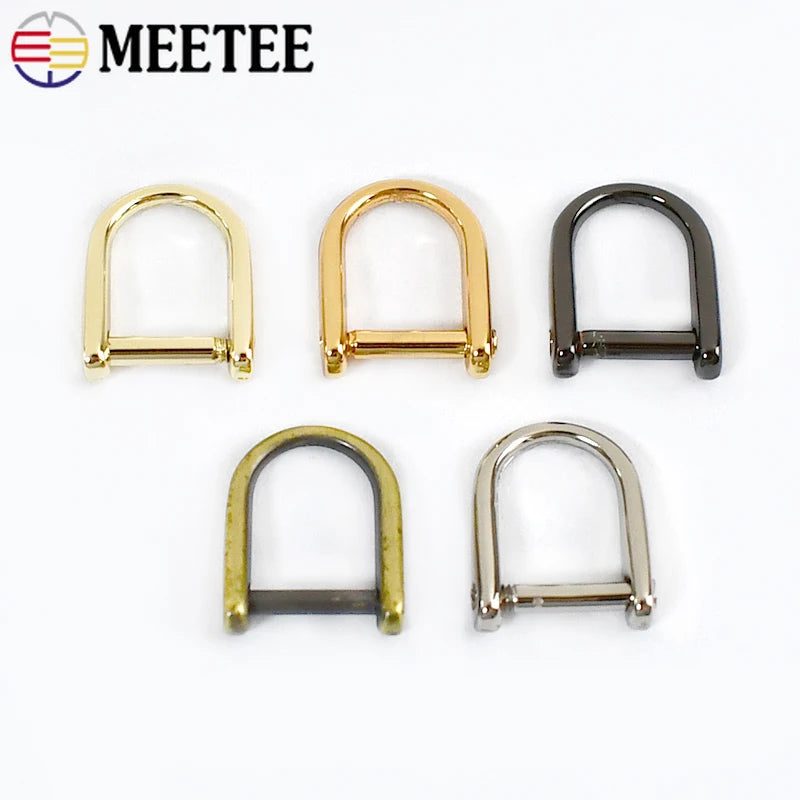 20/600pcs Meetee 8mm O D Ring Buckles Bag Belt Webbing Clothes Hanger Horseshoe Detachable Loop Buckle DIY Hardware Accessories