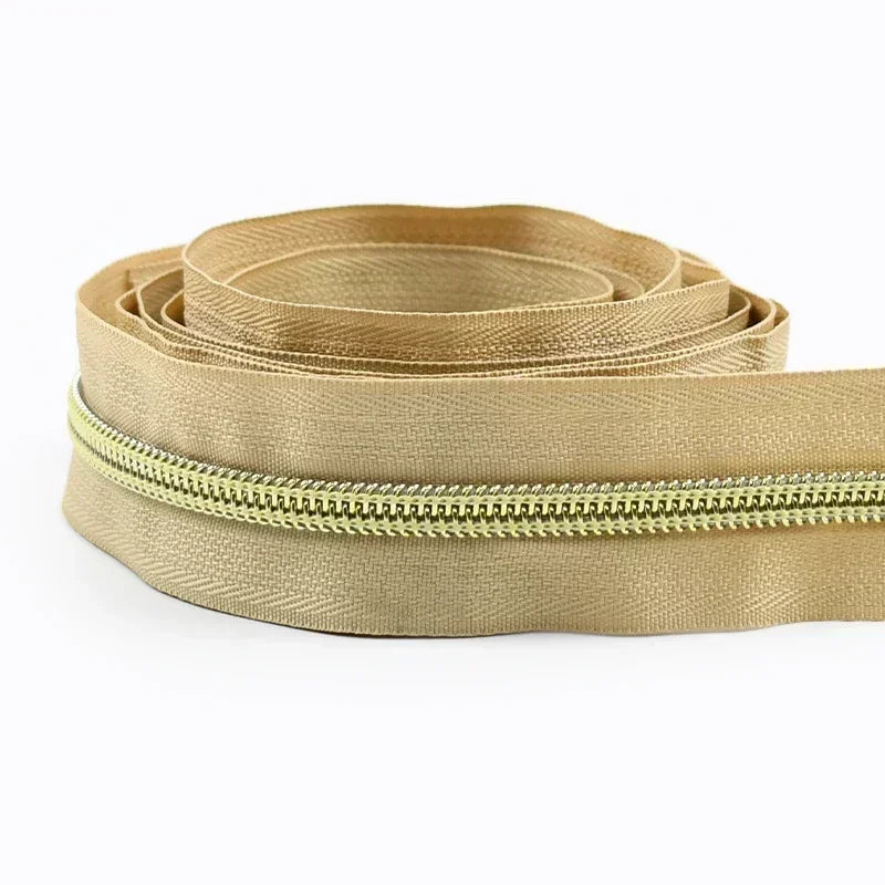 8/300Meters 5# Nylon Zippers Colorful Tooth Coil Zipper for Garment Bags Zip Tape Repair Kit DIY Clothes Tailor Sewing Accessory