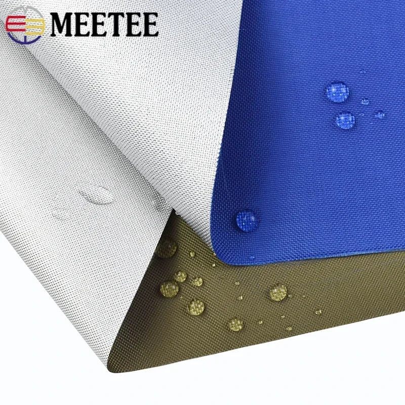 Meetee 0.16mm Thick 300D Waterproof Oxford Fabric 150x150cm 2500cmx150cm Sunscreen Anti-UV Cloth for Outdoor Raincoat Tent Car Clothes FA216