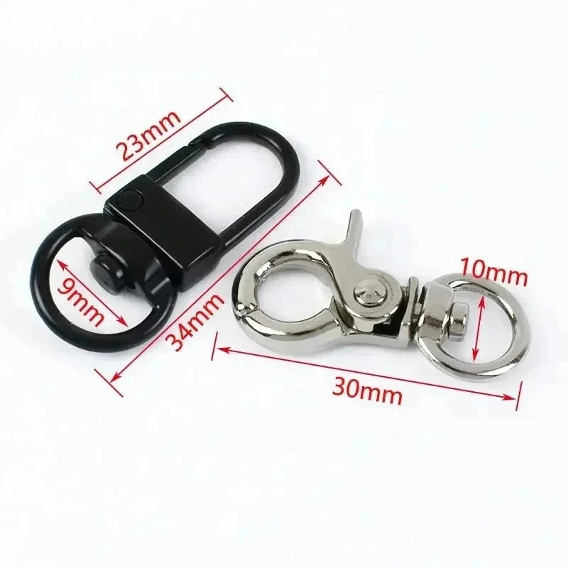 20/600Pcs Mini Carabiner Metal Buckles Swivel Rings Lobster Clasp Lanyards Trigger Spring Snap Hook Hardware Accessories