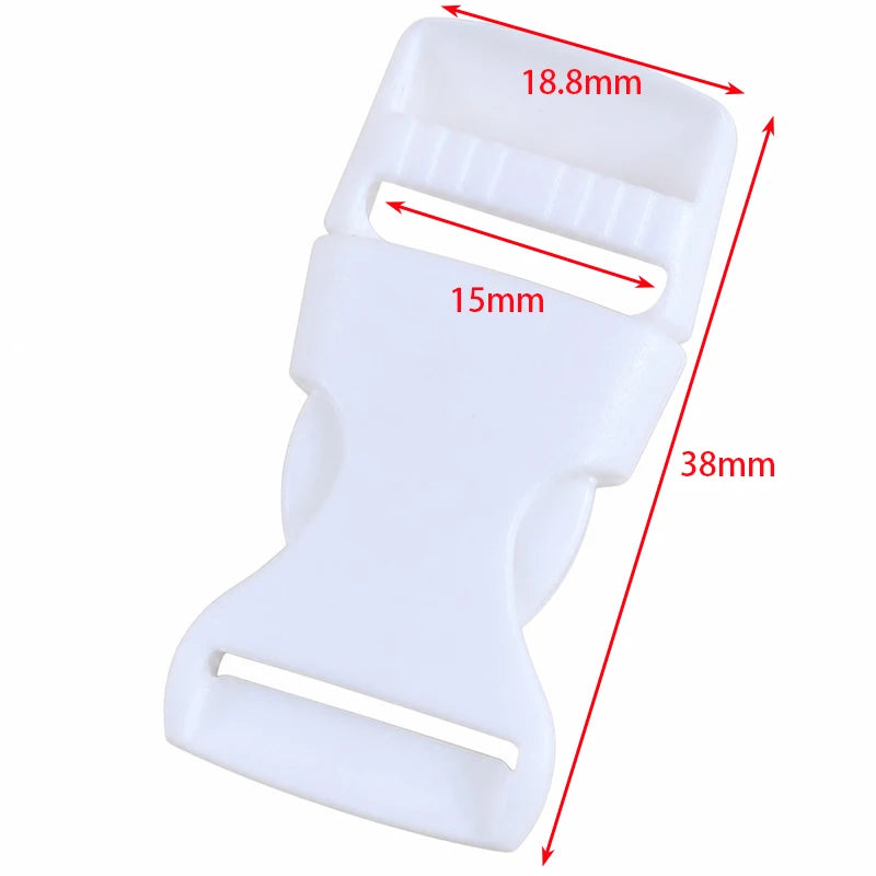 30/1000Pcs 10-38mm Plastic Release Buckles Backpack Strap Side Adjust Clip Clasp Webbing Belt Buckle Dog Collar Adjust Snap Hook