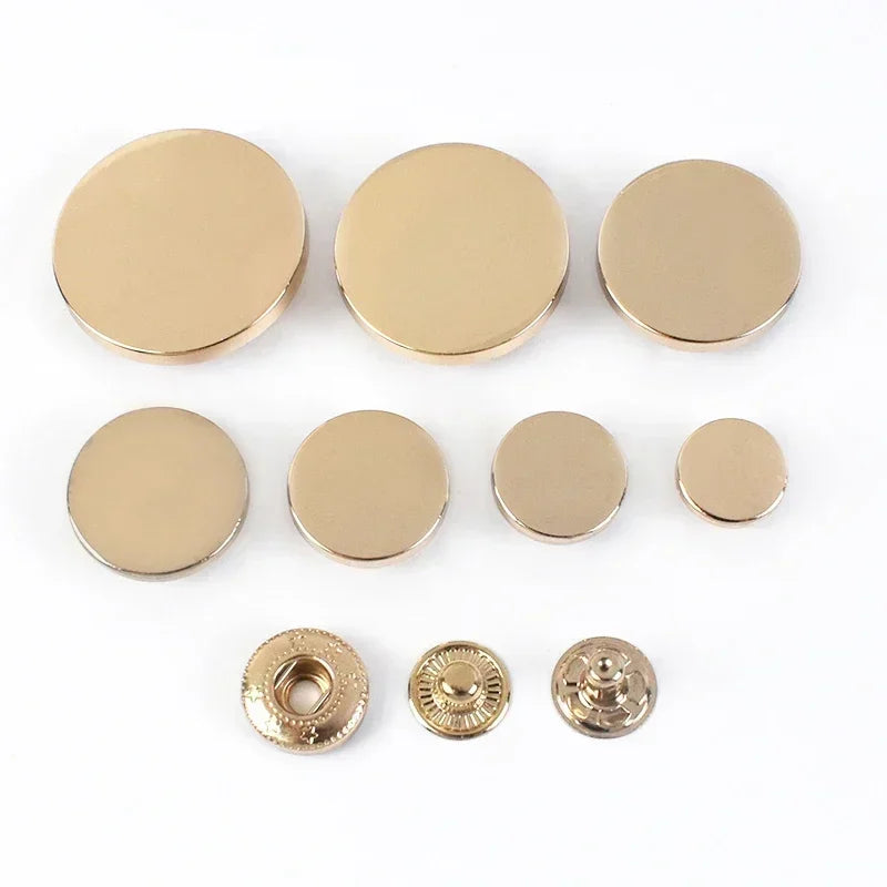 30/500Sets Meeteel 10-25mm Snap Fasteners Metal Snaps Press Studs Buttons for Sewing Clothes Jacket Coat Leather Craft Accessories