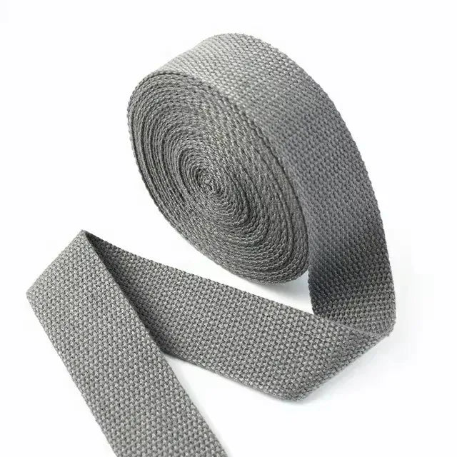 8/250Meters Meetee 20-50mm 1.2mm Thick Canvas Cotton Webbing Backpack Bag Strap Band Clothes Ribbon Tapes DIY Sewing Accessories