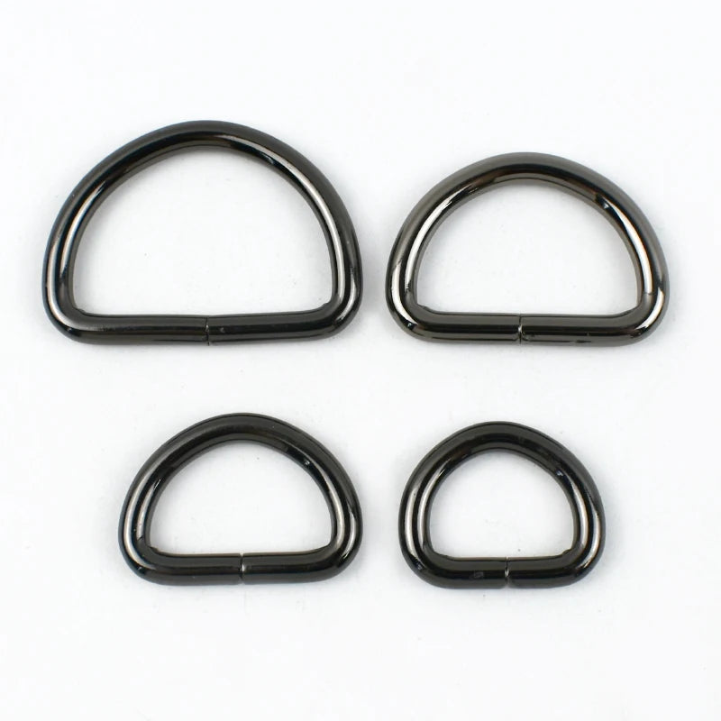15/500Pcs 20/25/32/38mm Metal D Ring Buckles Bags Strap Adjust Clasp Belt Buckle Dog Collar Leash Hook DIY Craft Accessories
