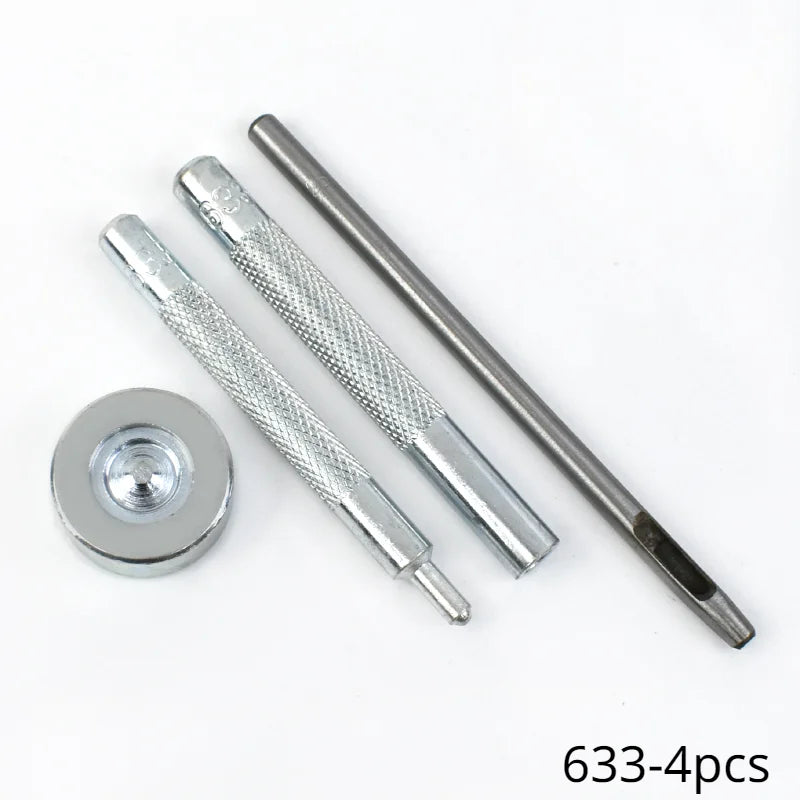 Meetee 1/30sets Snap Buttons Fastener Press Tool Kit DIY Manual Leather Craft Bag Button Buckle Installation Accessories