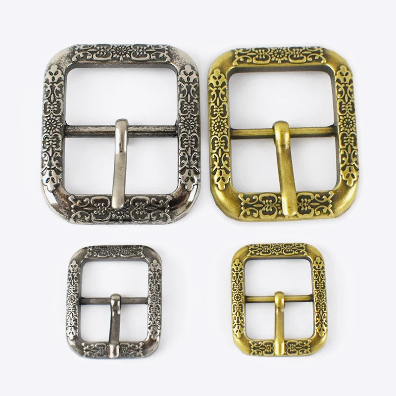 8/200Pcs 20/35/40mm Vintage Ancient Silver Brass Metal Belt Buckles Leather Waistband Adjust Pin Buckle Apparel Fastex Clasp Head