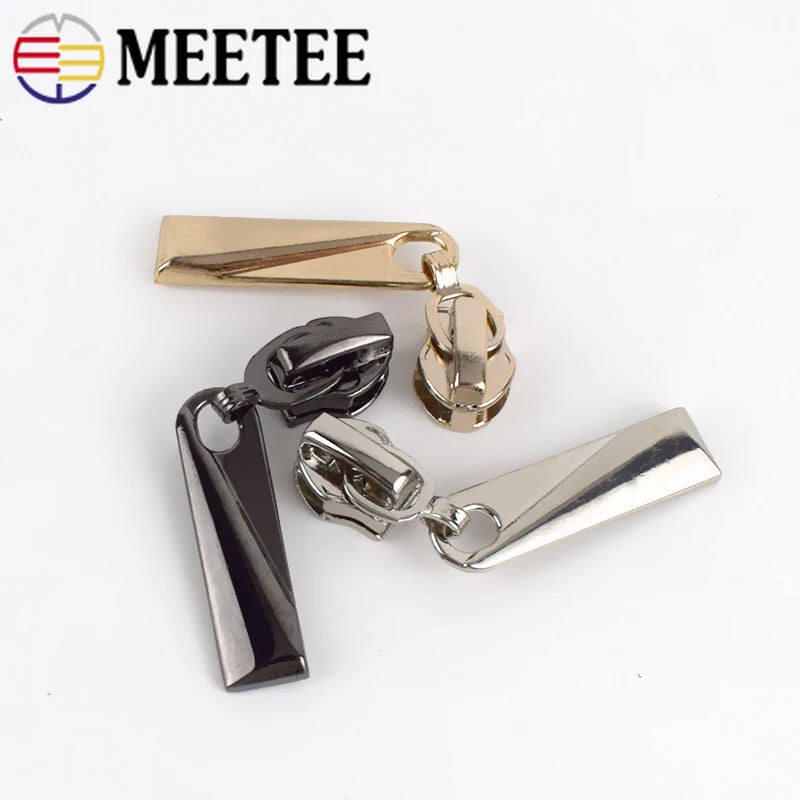 15/550pcs 5# Zipper Sliders for Resin/Nylon/Metal Zippers DIY Clothes Jacket Coat Luggage Zip Head Repair Kit Sewing Accessories