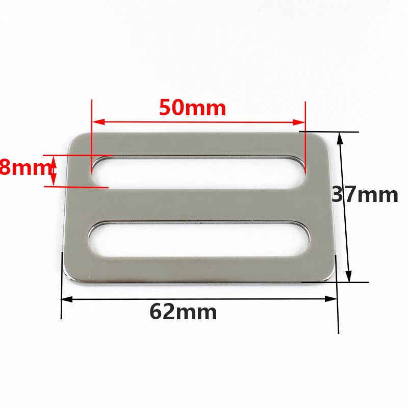 20/700Pcs Stainless Steel Adjust Buckle 20-50mm Webbing Strap Slider Tri-Glide Carabiner Clip Pet Collar Belt Ring Clasp Fastener