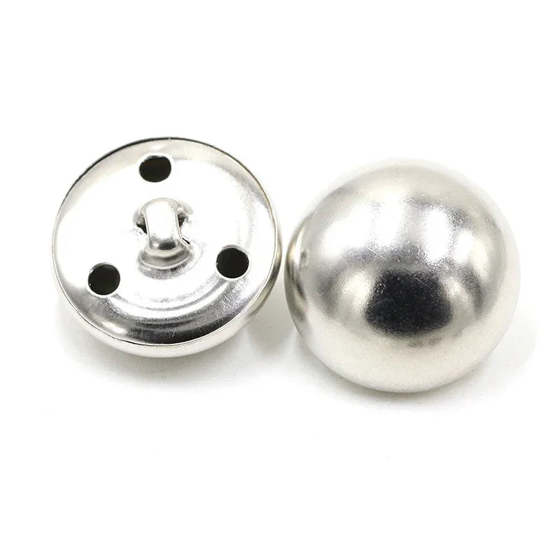 30/1200Pcs 15-25mm Vintage Mushroom Shank Button Metal Round Decor Buckle Jackets Fastener Clothes Sewing Replace Buttons Accessories