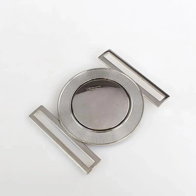 3/100Pcs Meetee 50mm Metal Alloy Belt Buckle Decor Buckles for Women's Coat Down Jacket DIY Clothing Hasp Bags Buttons Accessories