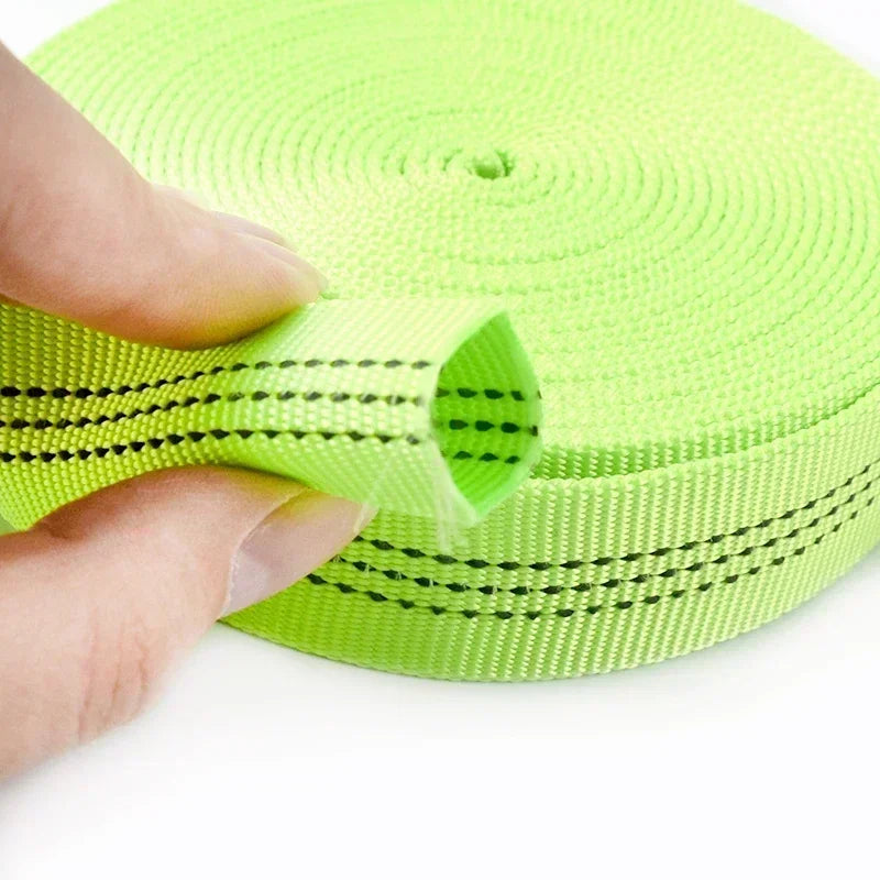 5/200Meters 25mm Nylon Tubular Webbing Tape for Sewing Bag Strap Double-layer Ribbon Backpack Belt Reflective Band DIY Accessories