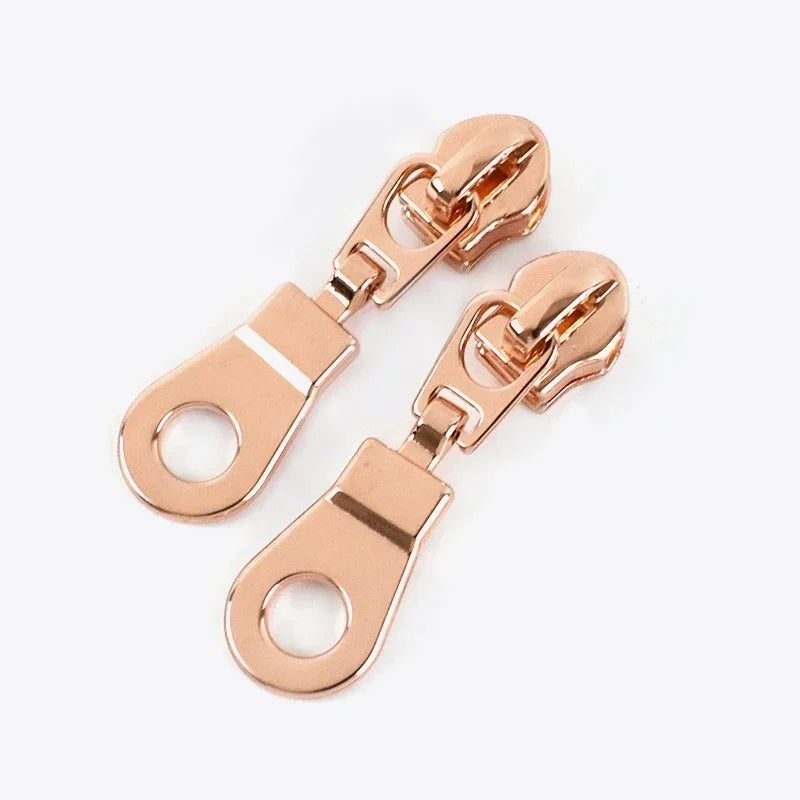 8/200Pcs 5# Zipper Slider for Nylon Zip Tapes Colorful Zips Head Bags Clothes Puller Repair Kit DIY Sewing Hardware Accessory