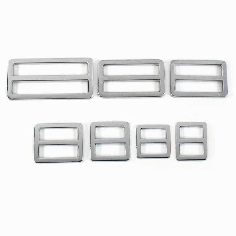15/500Pcs 20-50mm Metal Ring Buckle Bag Strap Tri Glide Slider Adjuster Webbing Backpack Belt Clasp Hook DIY Hardware Accessories