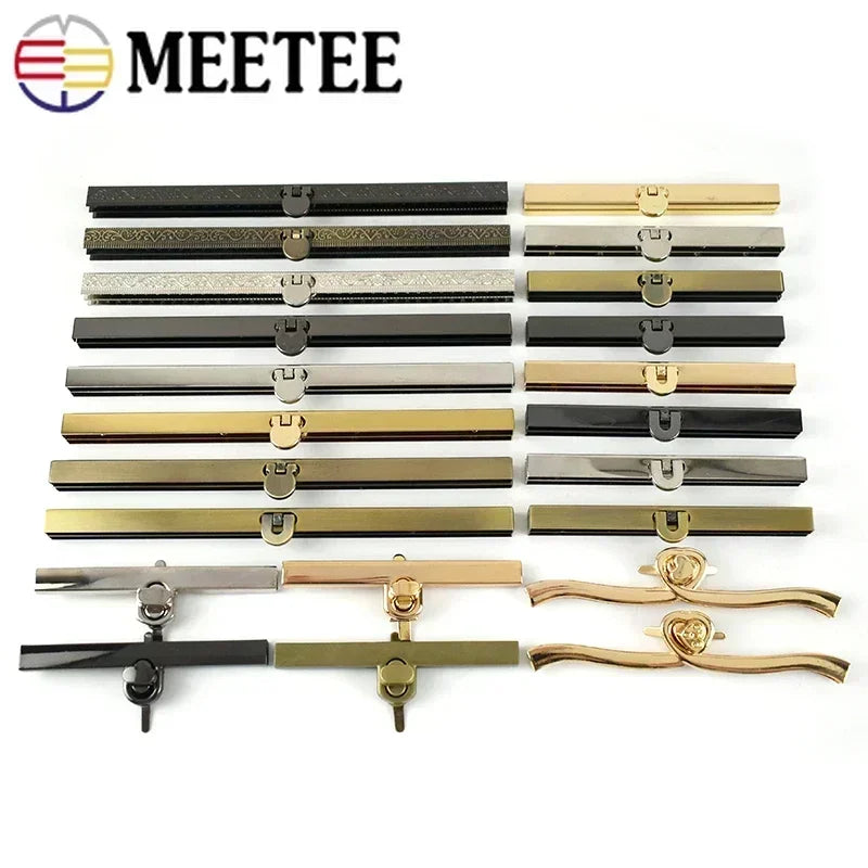2/70Pcs Meetee Metal Bag Purse Frame Buckles Wallet Handbag Part Decoration Lock Clip Clasp Closure Hook DIY Hardware Accessories
