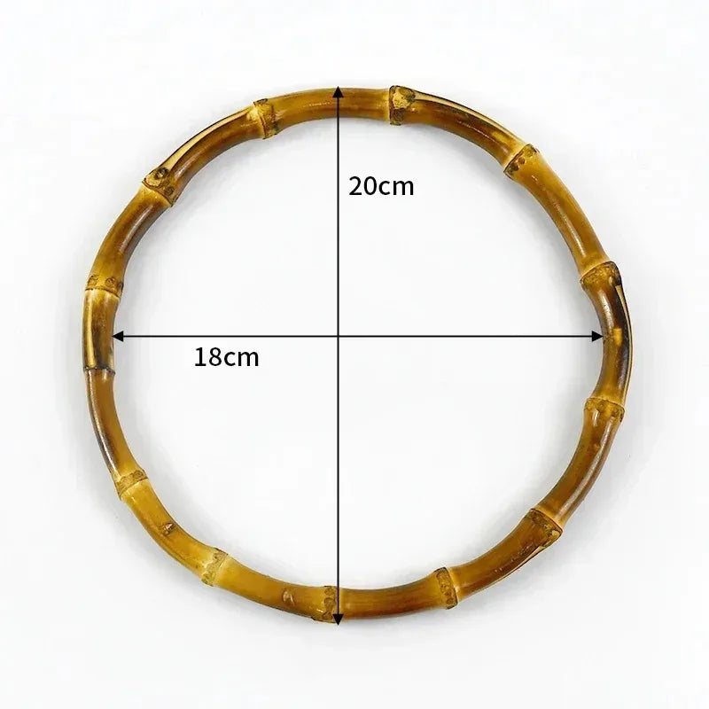 5/200Pcs 7-18cm Natural Bamboo Bag Handles Wooden Handbag Frames for Purse Replacement Handle DIY Handmade Sewing Accessories