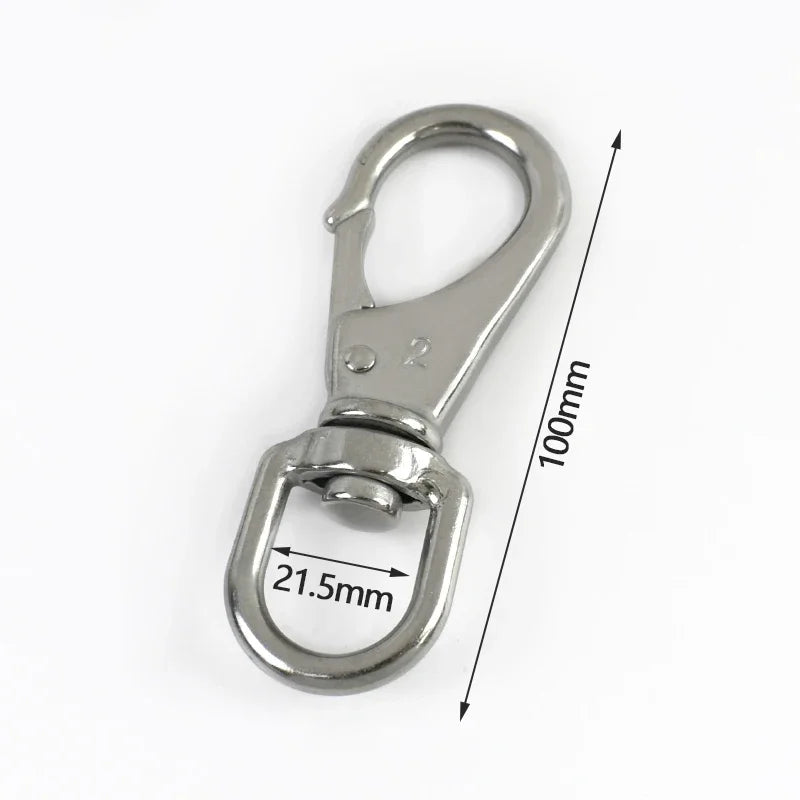 3/100Pcs 304 Stainless Steel Buckle Rotating D Ring Oval Carabiner Clip Sanp Hook Dog Collar Trigger Brass Lobster Clasp Hardware