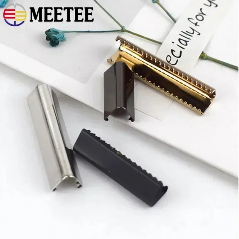 30/800Pcs 10-60mm Metal Tail Clip Buckles for Strap Suspenders Belt Tails End Lock Wallet Leather Cord Stopper DIY Accessories