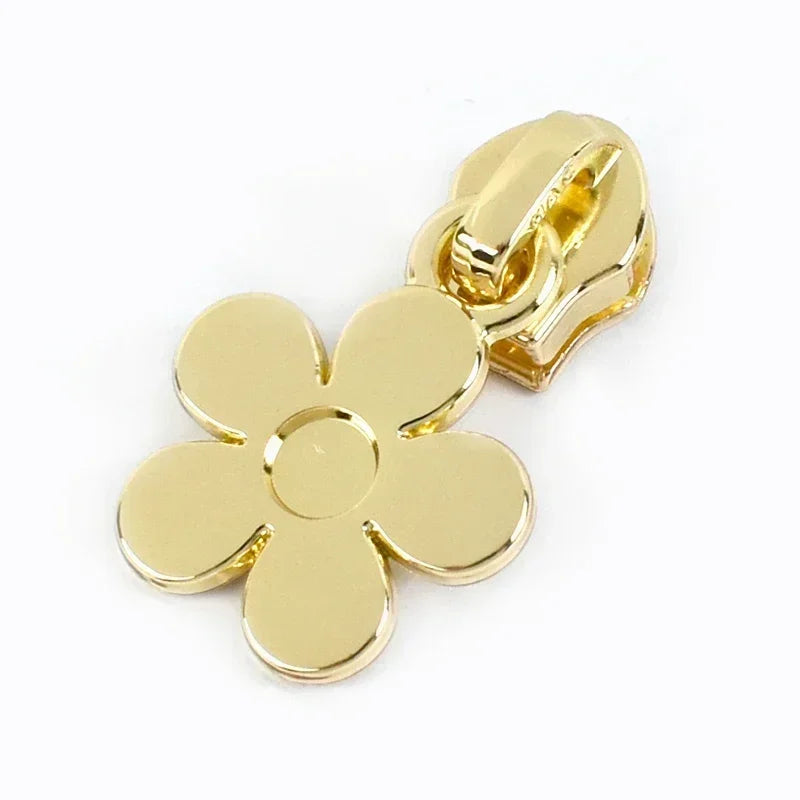 20/600Pcs 5# Nylon Zippers Sliders 10-50Pcs Flower Sewing Zipper Slider Garment Decoration Zip Puller Backpack Repair Closure Zips Head