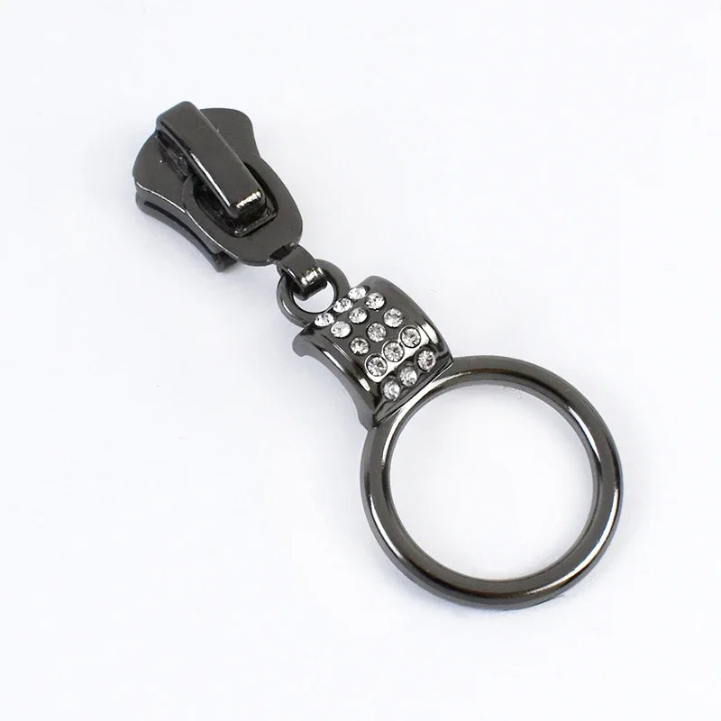 15/500Pcs 5# Zipper Sliders for Metal Nylon Resin Zips Tape Bag Clothes Decor Zip Head Puller Repair Kit DIY Sewing Accessories
