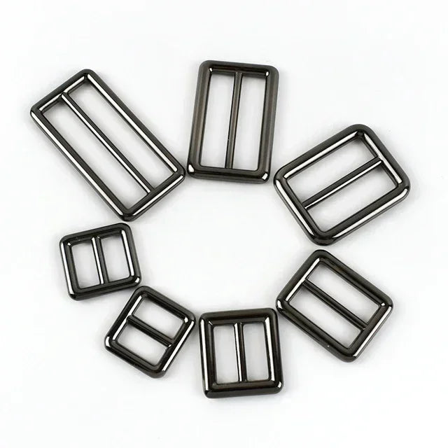 15/500Pcs 12-50mm Metal Buckles for Bag Strap Carabiner Ring Hook D Rings Adjuster Clasp Tri-Glide Slider Buckle Webbing Belt Clasps